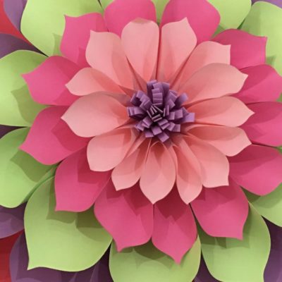Giant Paper Flower made at Cloud 9 Workshop