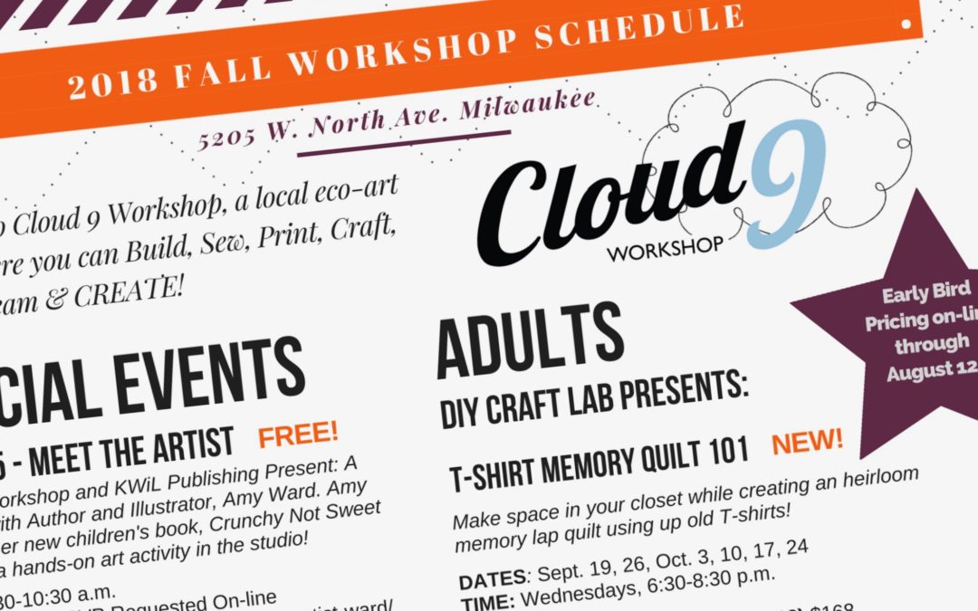 2018 Fall Workshop & Event Schedule ANNOUNCED!